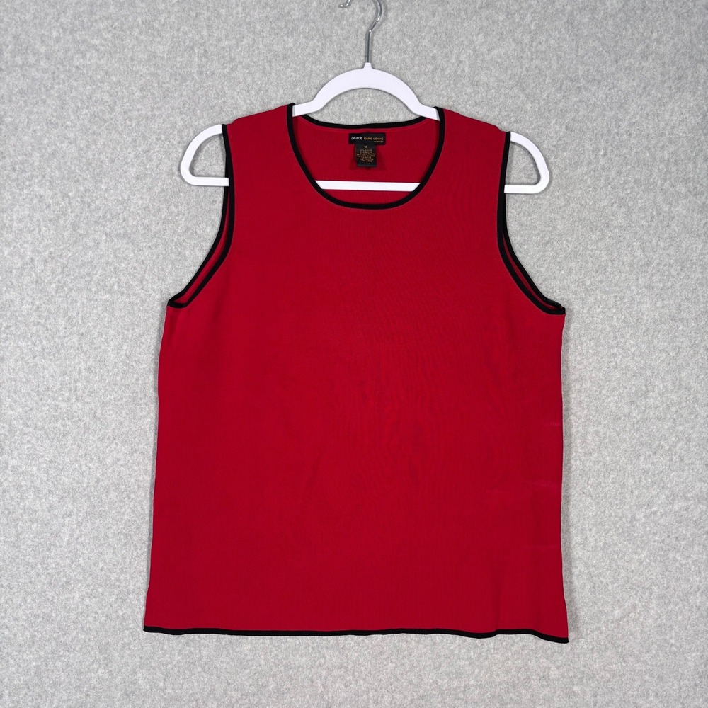 Grace Dane‎ Lewis Knit Sweater Tank Top 1X Cami Under Career Suit Quiet Luxury